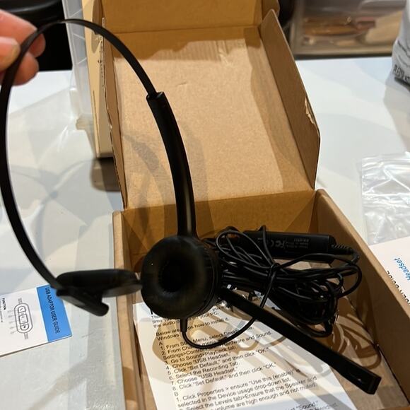 HEADSET USB Single-Sided USB Headset with Microphone, Over-The-Head New in box - Picture 2 of 10